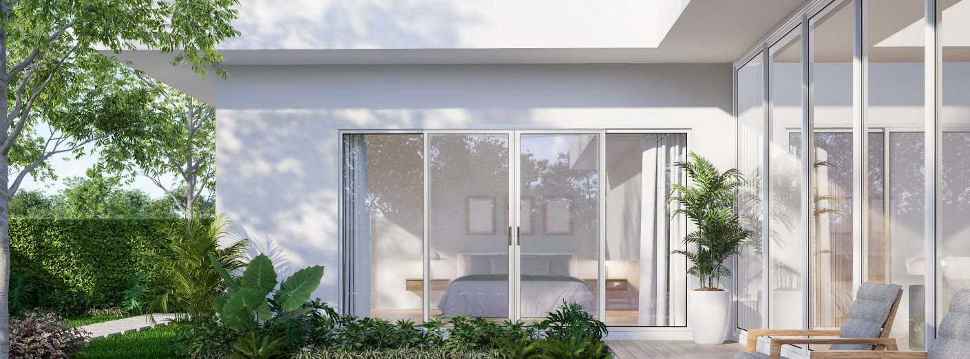 Double Patio door screen installed