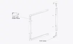 5/16" Window Screen with Plungers